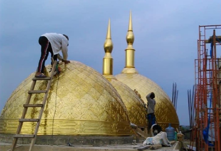Proyek pembuatan kubah Masjid Raya Kalimantan Tengah, Sumber: doc pribadi