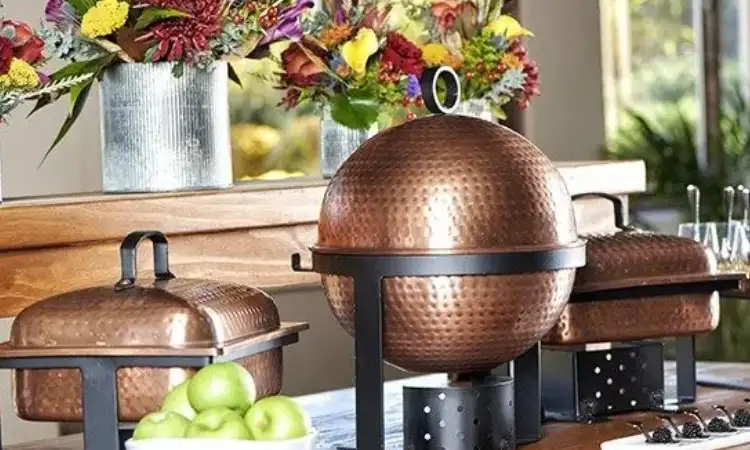 Jenis chafing dish tembaga, Sumber: truercatering.com