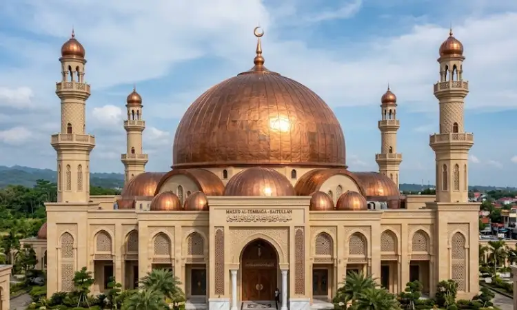 Kubah masjid tembaga, Sumber: AI